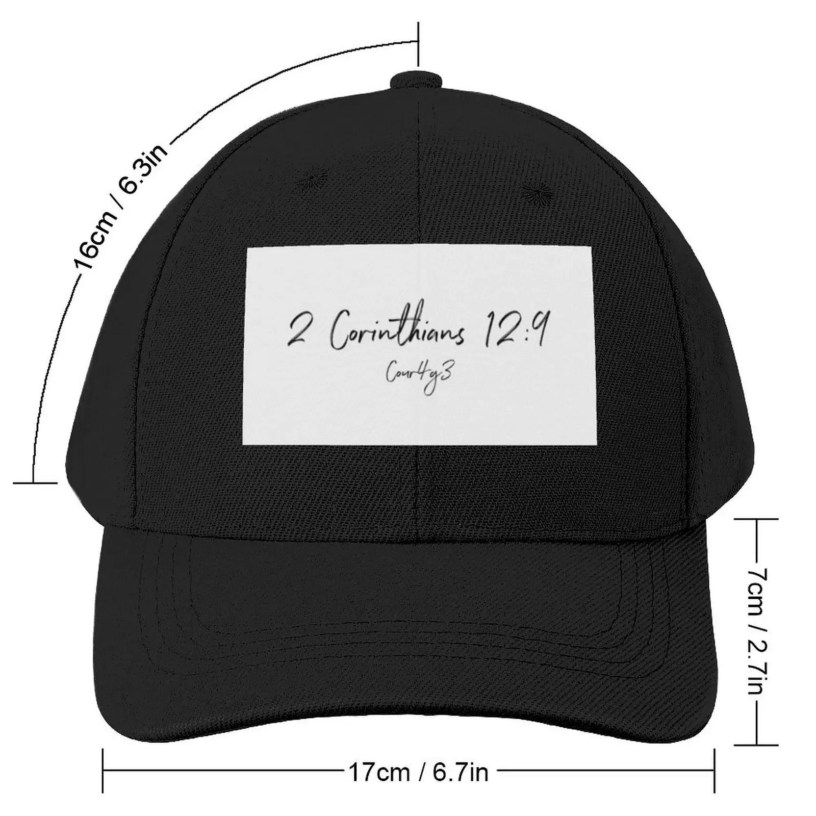 2 Cor. 12:9 Cour4g3 Merch Baseball Cap Military Cap Man Hat Baseball Cap Sun Hat For Children black Ladies Men's