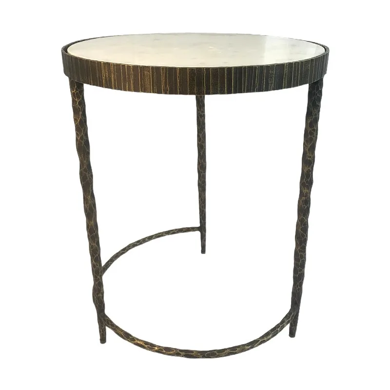 American light luxury retro forged wrought iron combination side table/soft decoration design/villa/hotel designer coffee table