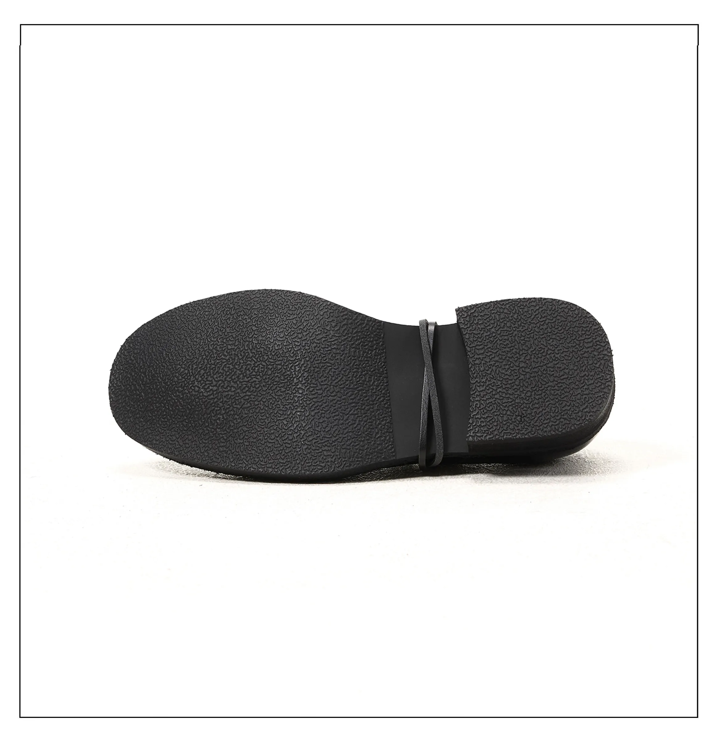 Black whole shoe washed cowhide round toe handmade derby leather shoes men's thick soled casual formal commuting