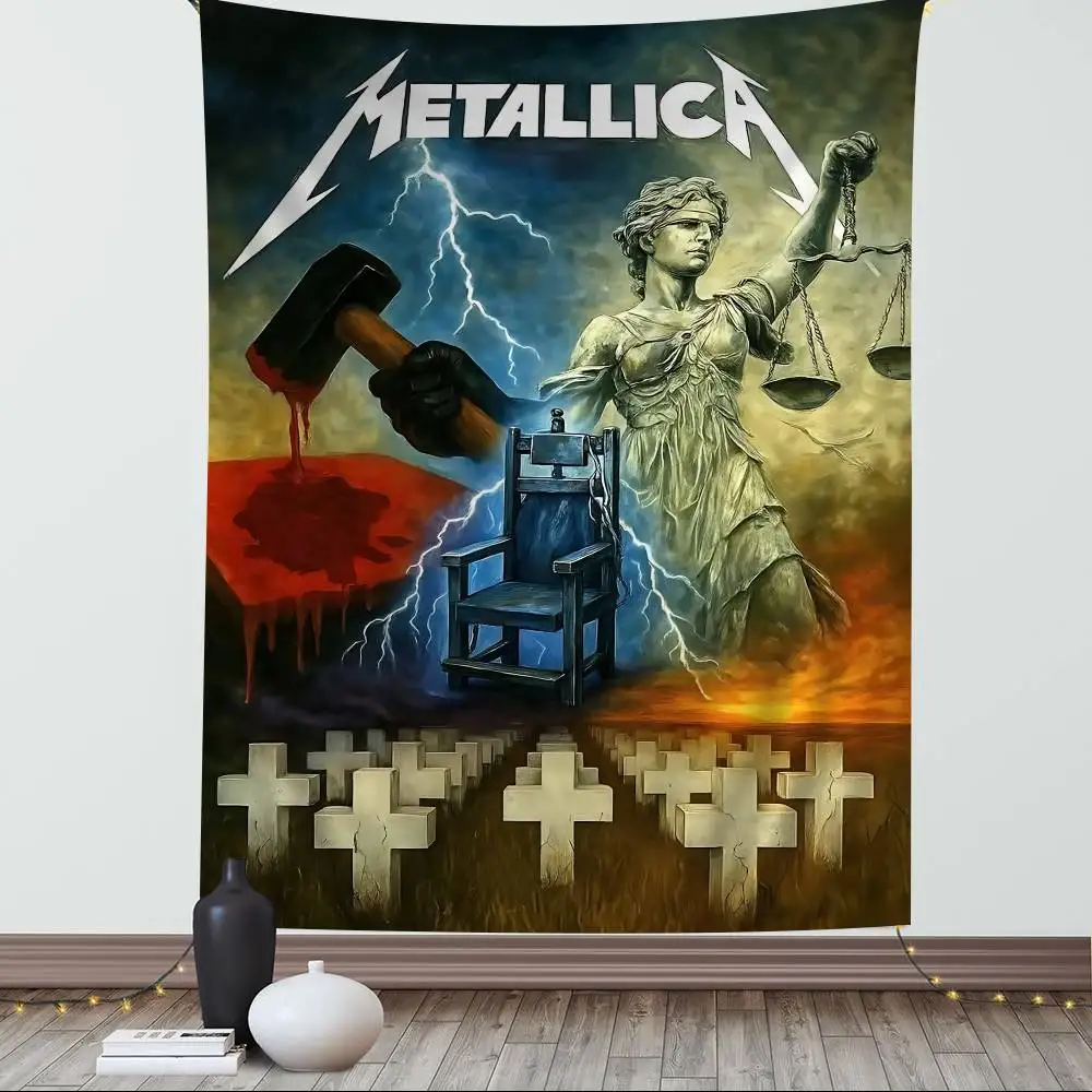 Classic Heavy Band M-Metallica Hanging Bohemian Tapestry Bohemian Wall Tapestries Mandala Kawaii Room Decor