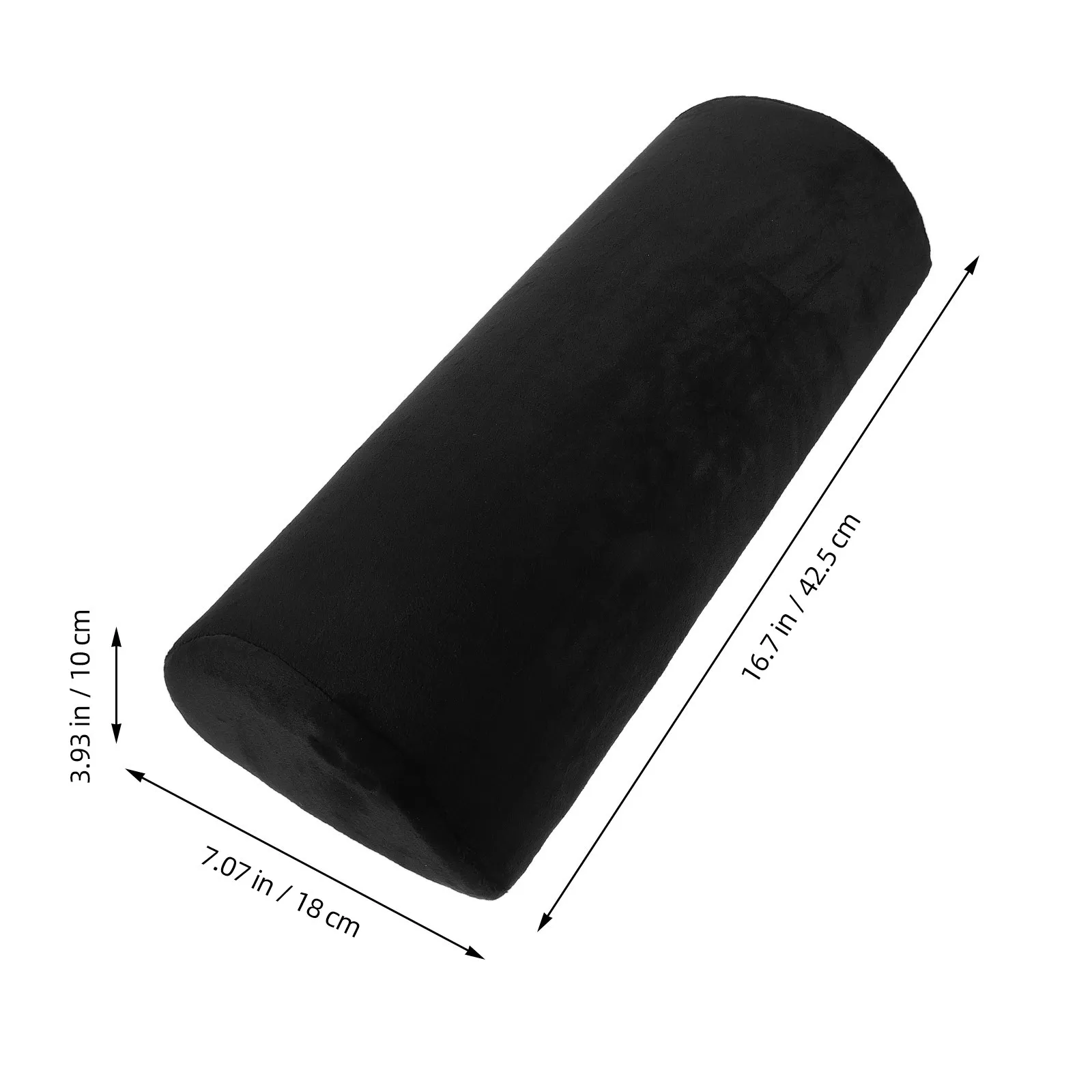 Memory Foam Leg Bolster Pillow Half-Round Knee Pillow Detachable Zipper Lumbar Support Comfortable for Car Plane Office Home