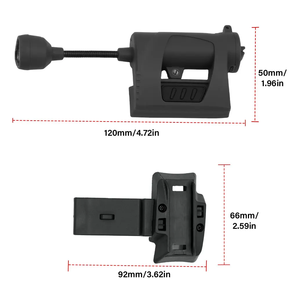 Taktische Helmleuchte, 3 Modi, LED-Taschenlampe, Helmlampe für Outdoor-Nachtbeleuchtung, Laser, Jagd, Militär, Radfahren, Angeln – Detail 8