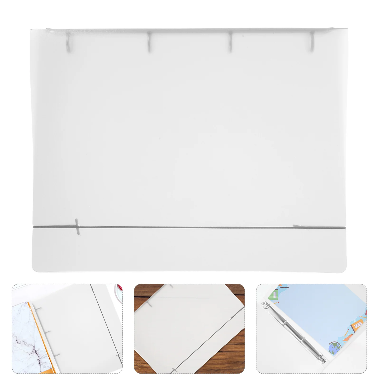 

1pc Transparent Pp Folder File Organizer Portable Expandable Document Pouch For A4 Papers Receipts Business Cards Storage Bag