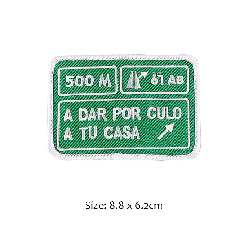 Funny Black Letter Slogan Embroidery Patches for Clothing Iron on Clothes Jackets Fusible Patch Biker Positive Sew Badges Craft