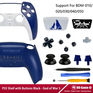 Terbatas God of War 5 untuk PS5 Controller Shell Penutup Belakang Depan Casing PS5 Pengganti BDM-010/020/030/040/050 10 kulit pengontrol ps5 penjualan terbaik god of war - №