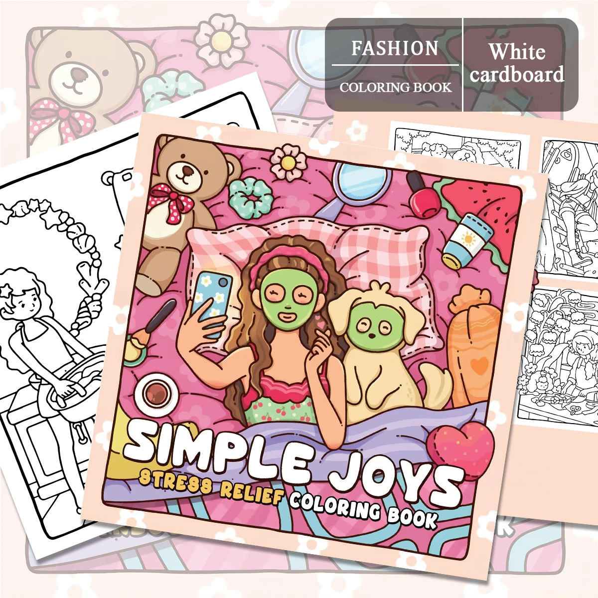 Garden Cuties Coloring Books, Charming Scenes, Easy Coloring, For Home Parent - Child DIY, Relax, Unwind, Boost Creativity