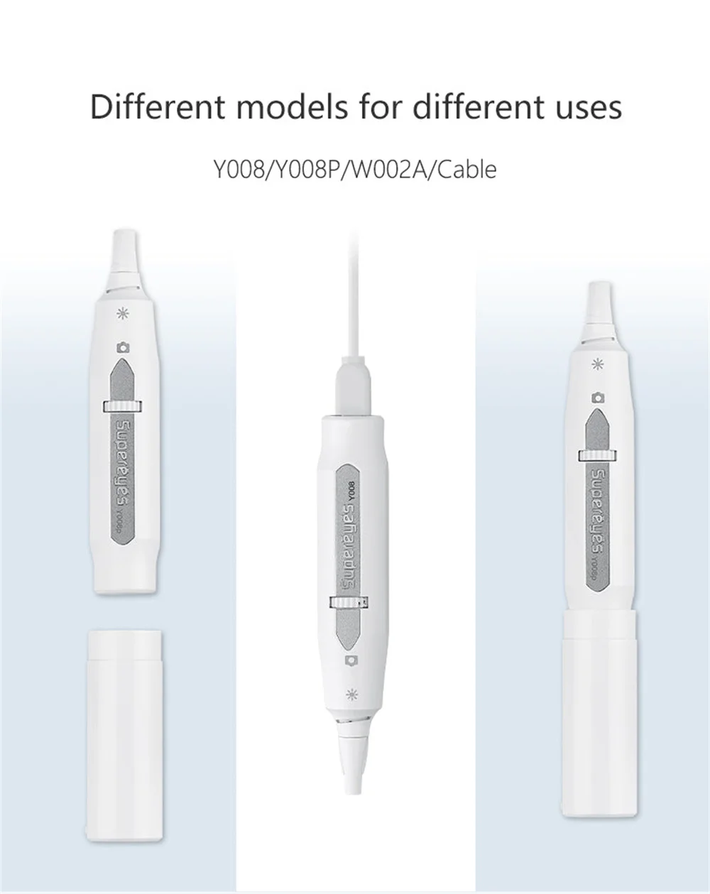 Supereyes Y008 2MP 1080P 1-500X WIFI Visual Ear Pick Endoscope Otoscope Earscope Cleaner Digital Microscope For Hair Nose Skin