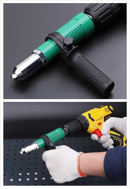 

Upgrade Electric Rivet Nut Drill Adapter, 2.4/3. 0/4. 2/4.8MM Cordless Riveting Drill Adapter, Insert Nut Power Tool Ac