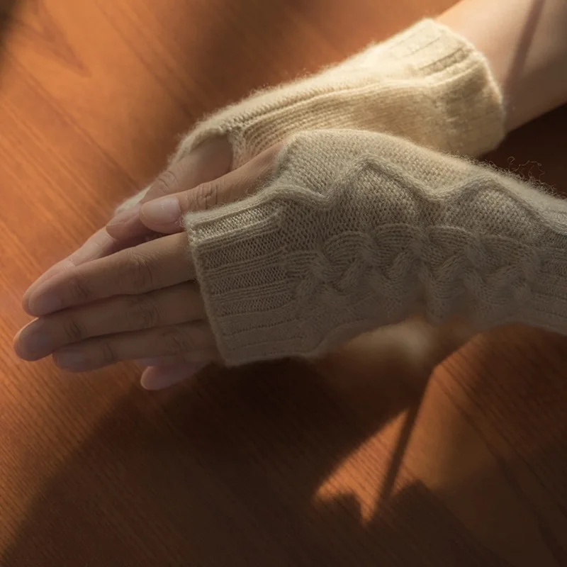 winter-women-100-cashmere-mitts-knitted-fingerless-gloves-thermal-gloves-semi-finger-lengthen-mittens-arm-warmers