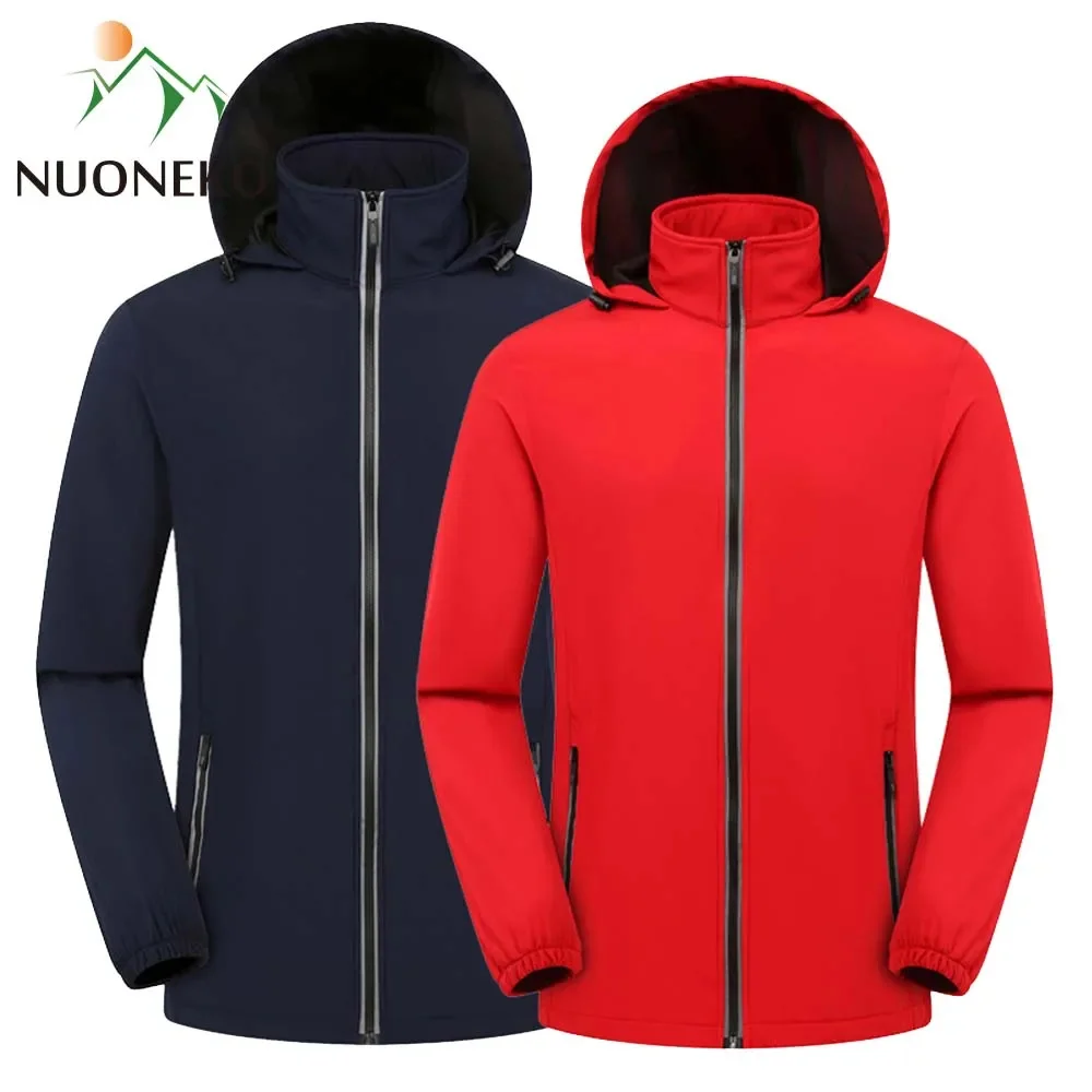 

NUONEKO Reflective Mens Hiking Jackets Waterproof Hydrophobic Outdoor Sports Fishing Climbing Hunting Windbreakers JN07