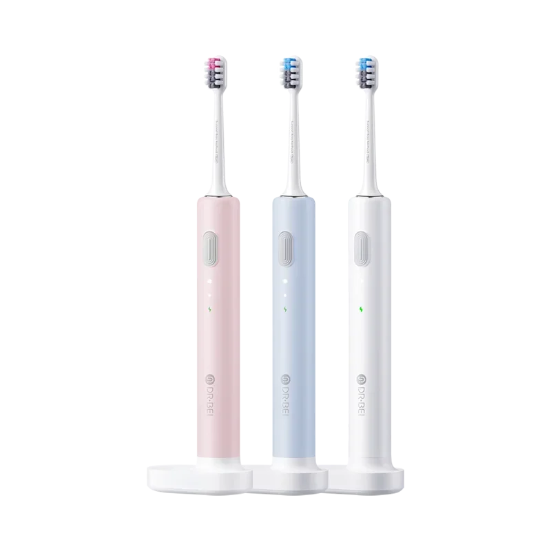 Dr.beiソニック電動歯ブラシc1ipx7レベル防水ワイヤレス誘導充電20日スタンバイ、2本の歯ブラシヘッド付き