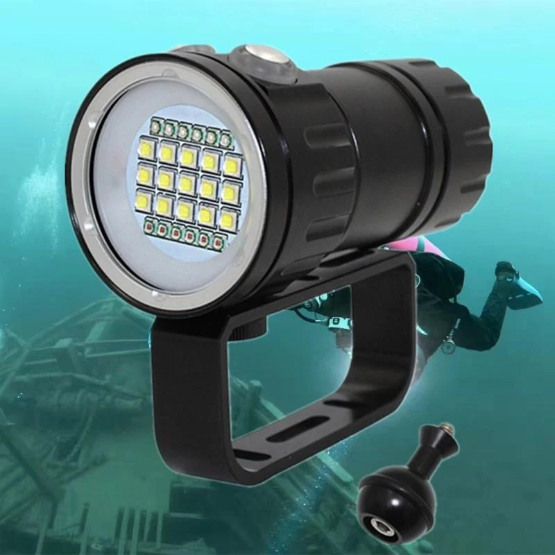 

Professional Underwater 27 LED Photography Light Highlight Lamp Diving Flashlight 100M Waterproof Video Camera Torch