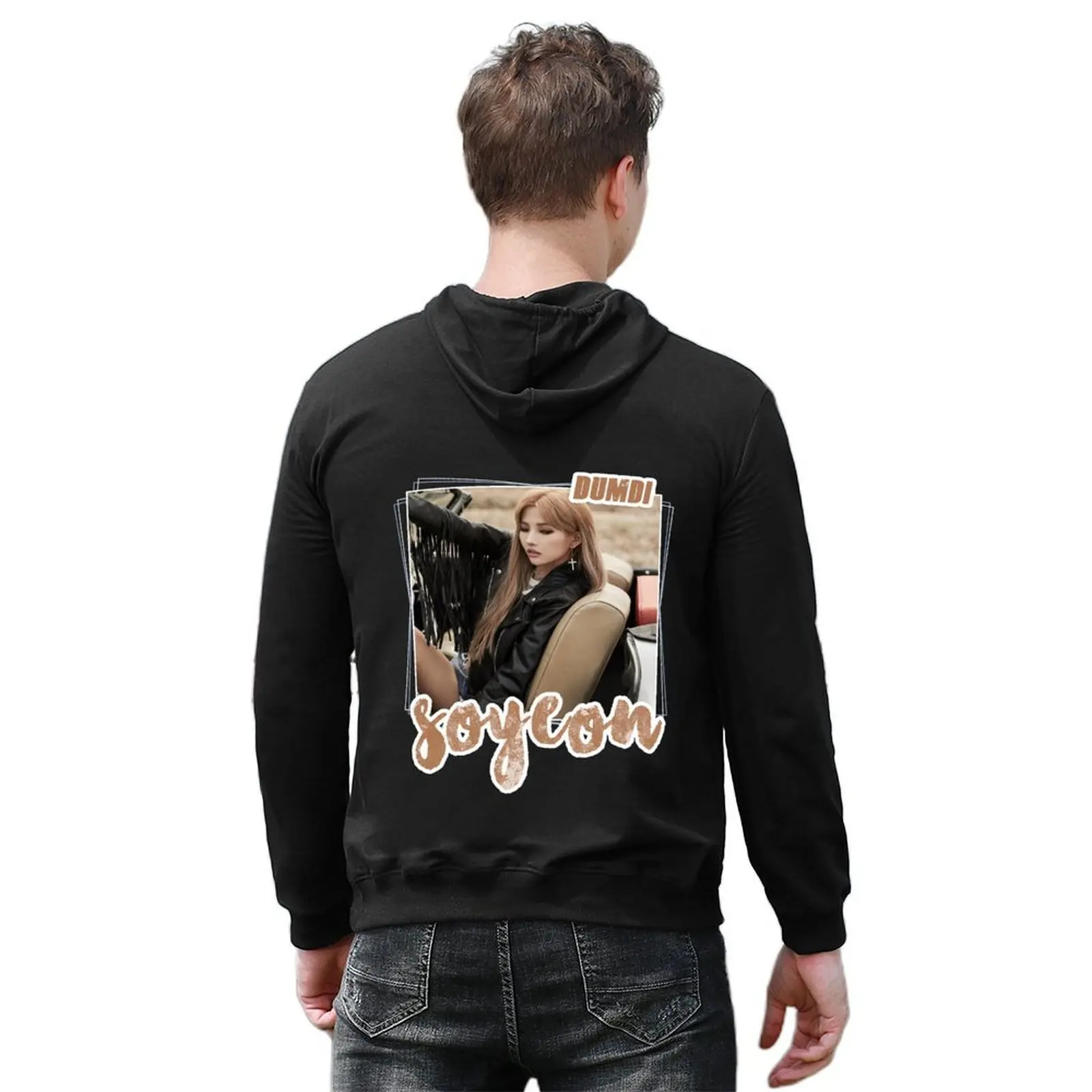 Gidle - بلوزة Soyeon Hoodie معطف رجالي ملابس شتوية خريف جديد في هوديس وبلوزات