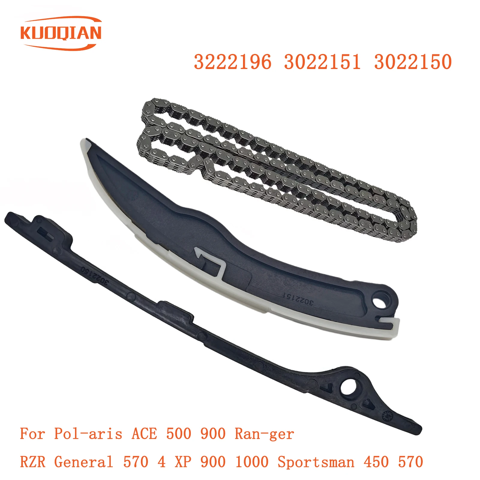 Cam Timing Chain & Tensioner Guide For  3222196 3022151 3022150 For Pol-aris ACE 500 900 Ran-ger RZR General 570 4 XP 900 1000