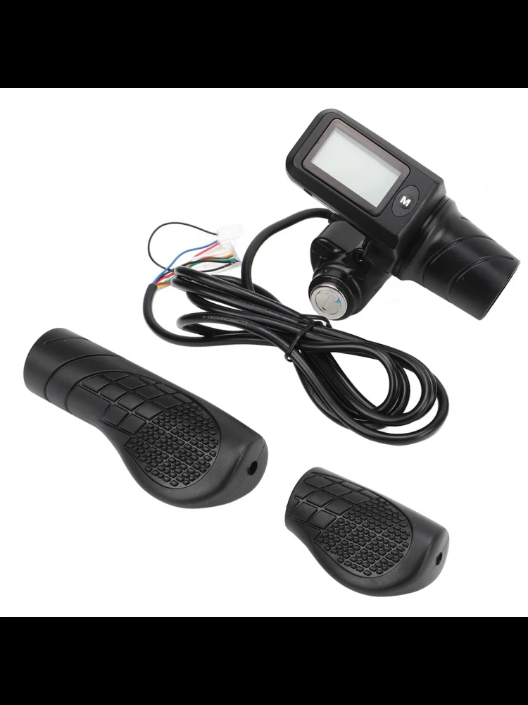 AliExpress Keenso 805 LCD Display Panel Throttle Grip Set Electric Bike Scooter Twist Half Throttle Grip with LCD Panel for 22.5mm Handlebars