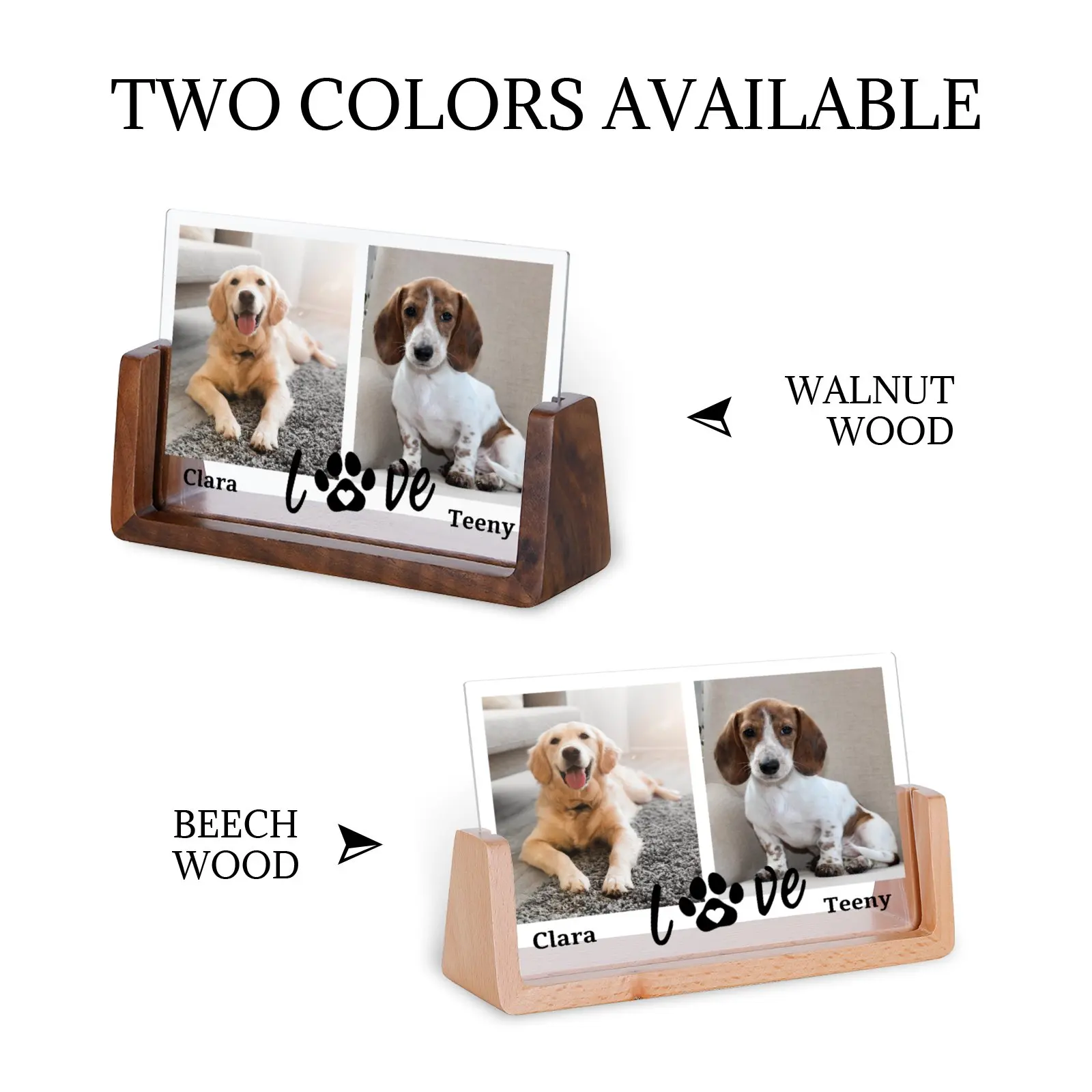 Custom Picture Frame for Pet Couples Personalized Pet Cat and Dog Photo Frame Custom Picture Frames Photo Frames Poster Frame