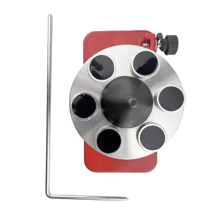 Magnetic wall-mounted blade balancer for all lawn mower garden tools