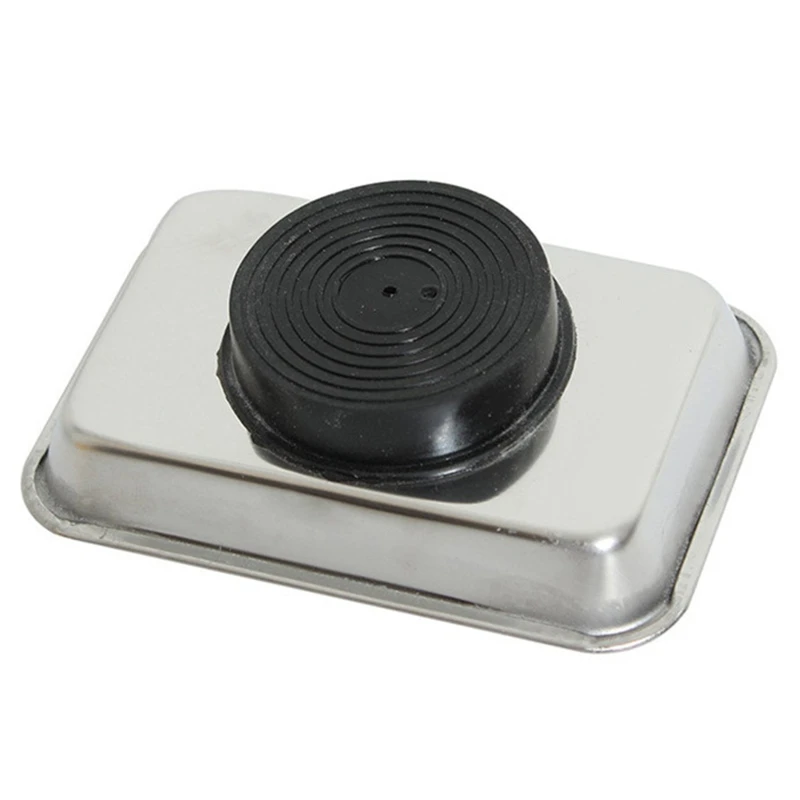 4 Inches Stainless Steel Magnet Trays Metal Parts & Tool Organization Durable
