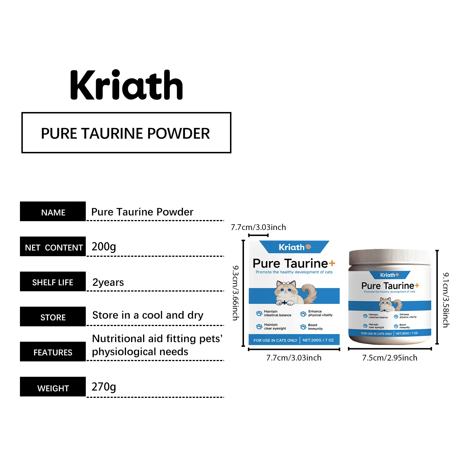 Taurine Powder for Cats description 7