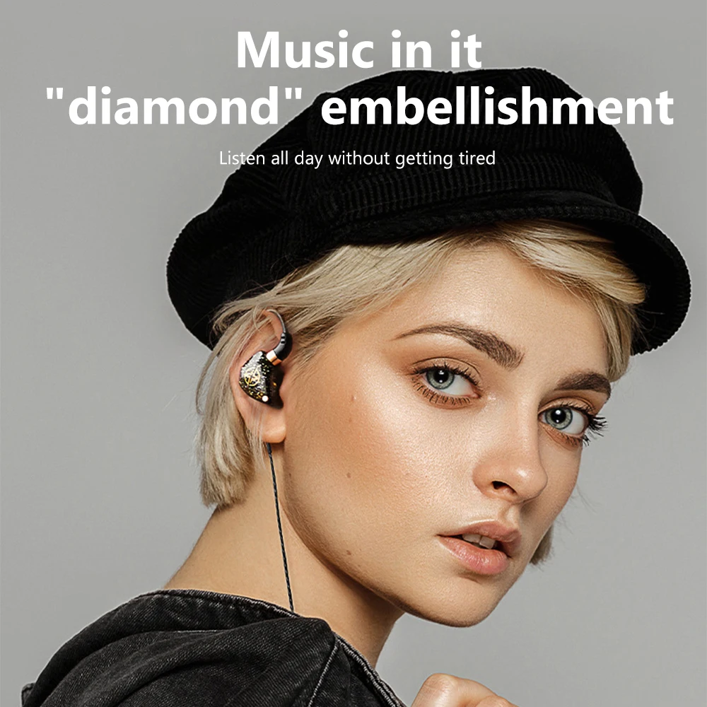 Auscultadores estéreo HiFi Bass com fios OLAF, auscultadores gamer, mãos livres, auriculares com cancelamento de ruído, auriculares intra-auriculares com microfone, 3,5mm