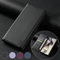 Wallet Strong Magnetic Card Slot Flip Leather Case For Samsung Galaxy S25 Ultra S24 Plus S23 S22 S21 S20 FE A15 A16 A36 A55 A56