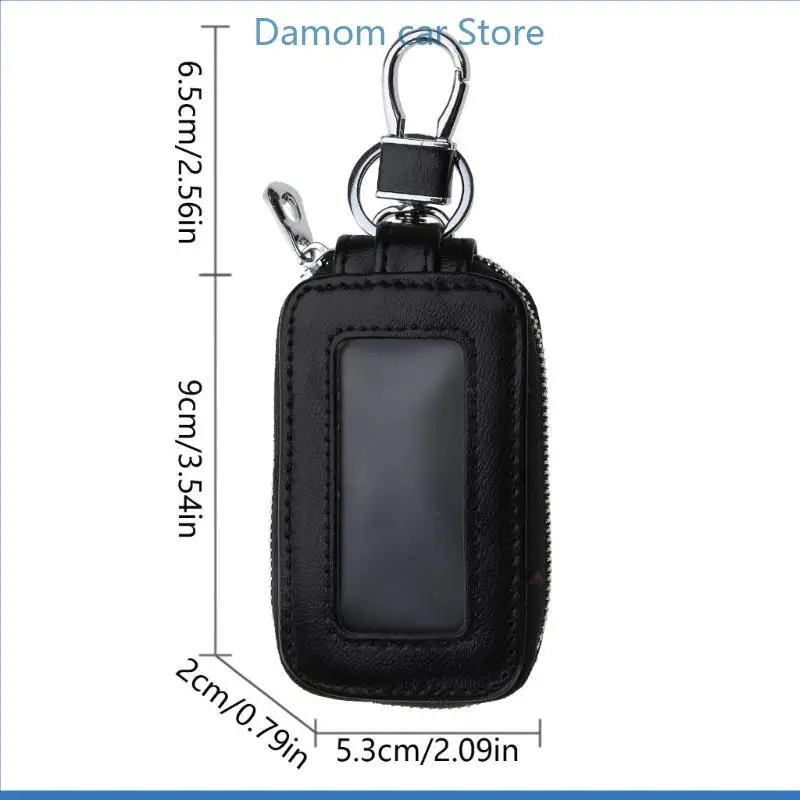 سيارة A2UC لمفتاح الحافظة، سيارة جلدية عالية الجودة لسلسلة المفاتيح وحامل سلسلة المفاتيح وخطاف معدني وحقيبة بسحاب #6