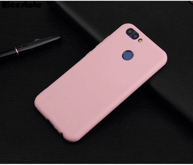 Huawei P smart case Huawei P smart Clear TPU and solid color fundas For Huawei Enjoy 7s Back Cover Protect Skin Silicon case