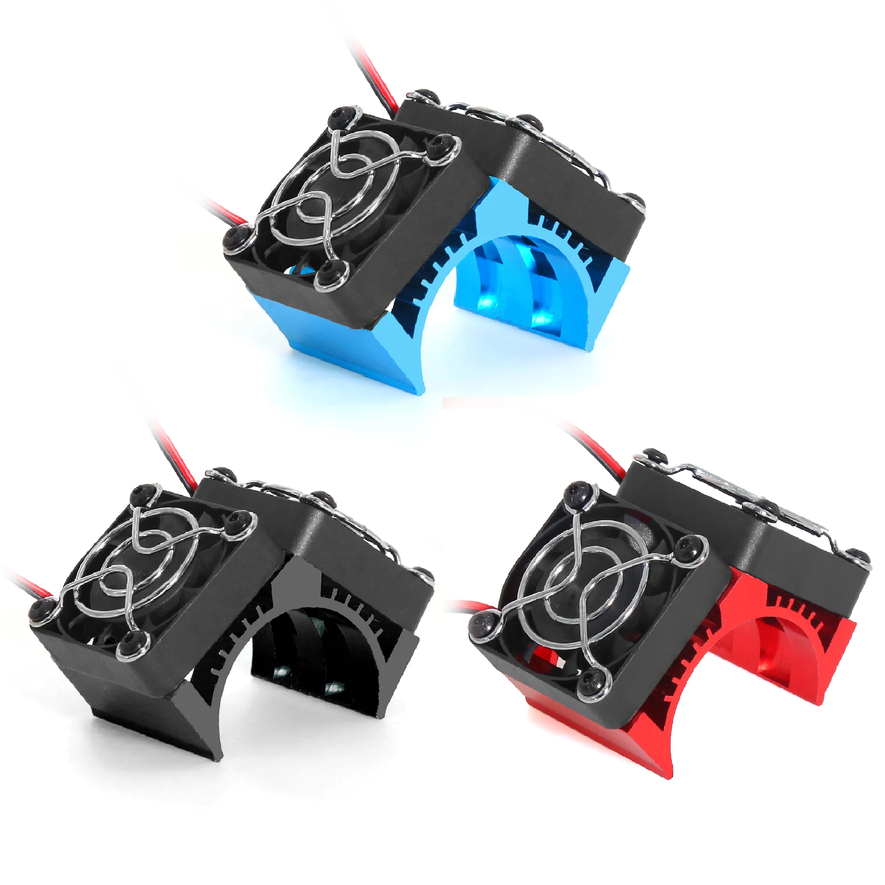 RED SPIDER Motor Heatsink Dual Fan 40-42mm Compatible with 1/7 1/8 Arrma Traxxas RC Car Fit 4068 4074 4082 4268 4274 Motors