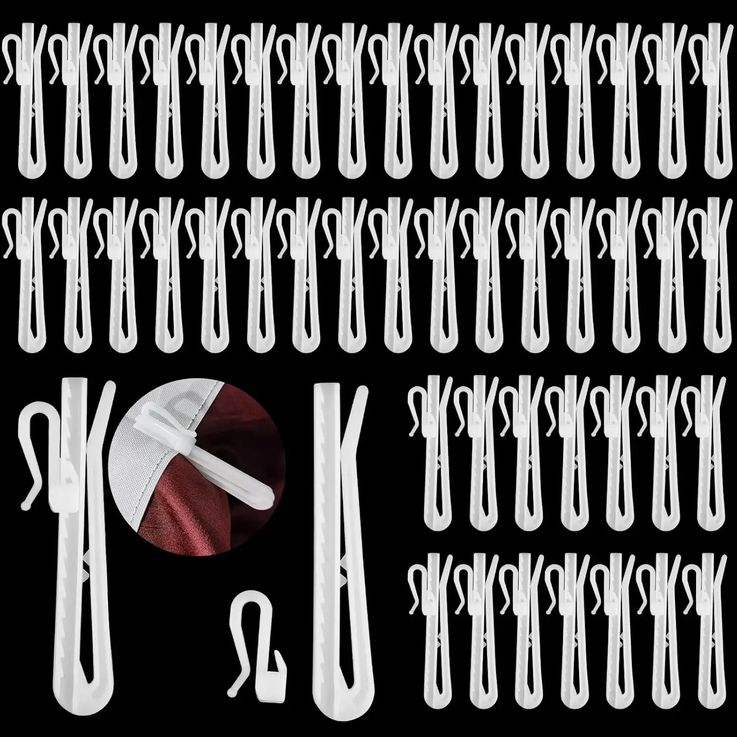 

Регулируемые крючки 7/9 см для штор, S-образные крючки для подъема штор, корейские и японские пластиковые регулируемые крючки для штор