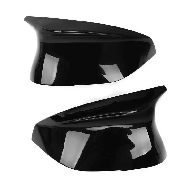 Glossy Black ABS Side Rear View Mirror Cover Replacement Ox Horn For Infiniti Q50 Q60 Q70 XQ30 SQ50 2014-2017