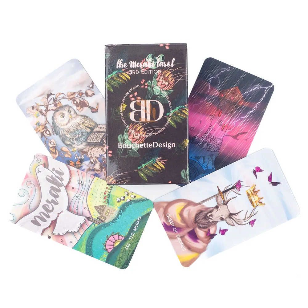 The Mesahi Tarot 3rd Edition 79 Card Deck Bouchette Design  Precognition & Divinatio for Family Friend Party Game Board Games