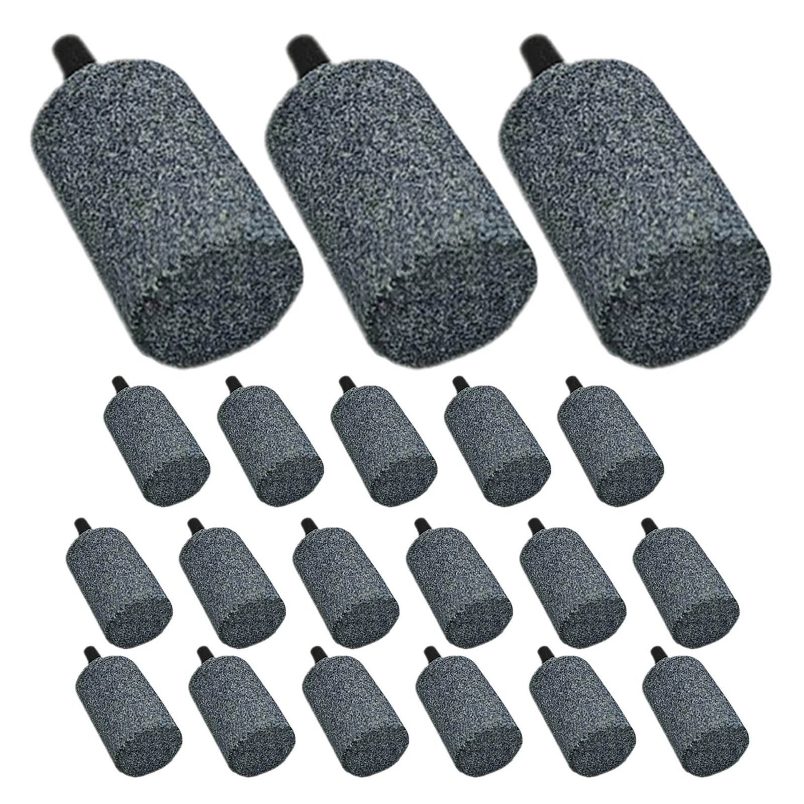 

20Pcs Aquarium Air Stone Fish Tank Bubble Diffuser Cylinder Oxygen Bubbler Aerator Improves Circulation Healthy Fish Hydroponics