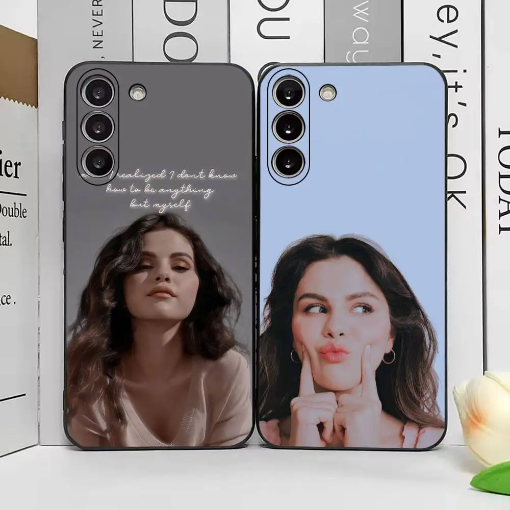 S-Selena Gomez Singer Gift Phone Case For Samsung Galaxy A73,A72,A71,A70,A53,A52,A51,Soft Silicone Black Cover