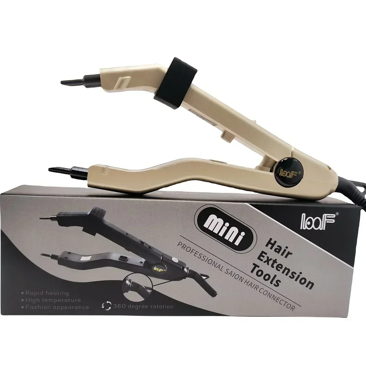 Adjustable Temperature 220℃ Smart Mini Heating Tip Hair Extension Iron, Fusion Hair Extension Iron Keratin Bonding Tools