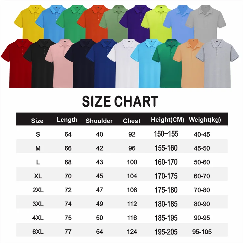 Customized Summer Men\'s And Women\'s Short Sleeved POLO Shirts With Embroidered Printed Logos Casual Solid Color T-shirts S-6XL