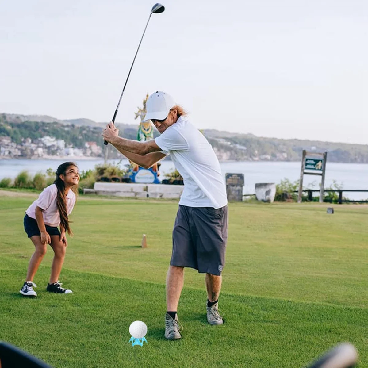 20 Stück, Outdoor-Indoor-Simulator-Übungs training, Golfmatten-T-Shirts für Rasen und Driving Range c