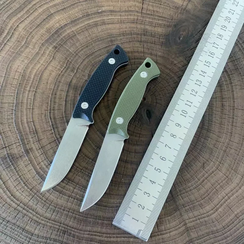 

D2 Steel Edged Small Fixed Blade Knife G10 Handle Outdoor Camping Portable Pocket Straight Knifes Hand Tools With Scabbard