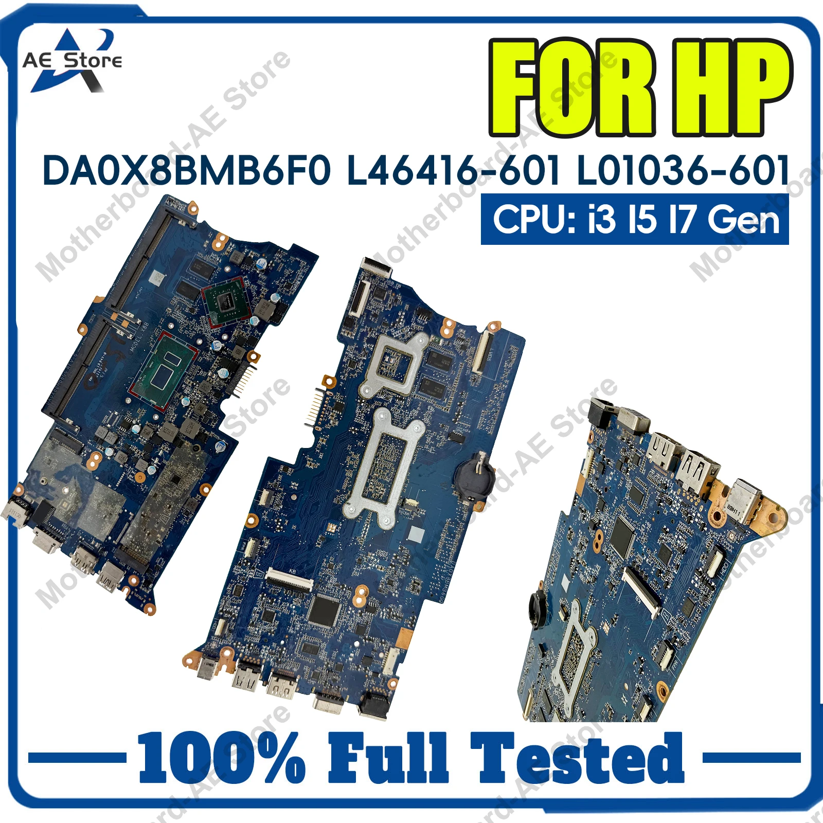 For HP 430 G5 440 G5 DA0X8BMB6F0 DA0X8BMB6G0 Laptop Motherboard L46416-601 L01036-601 L01040-601 Mainboard i3 i5 i7 7th/8th CPU