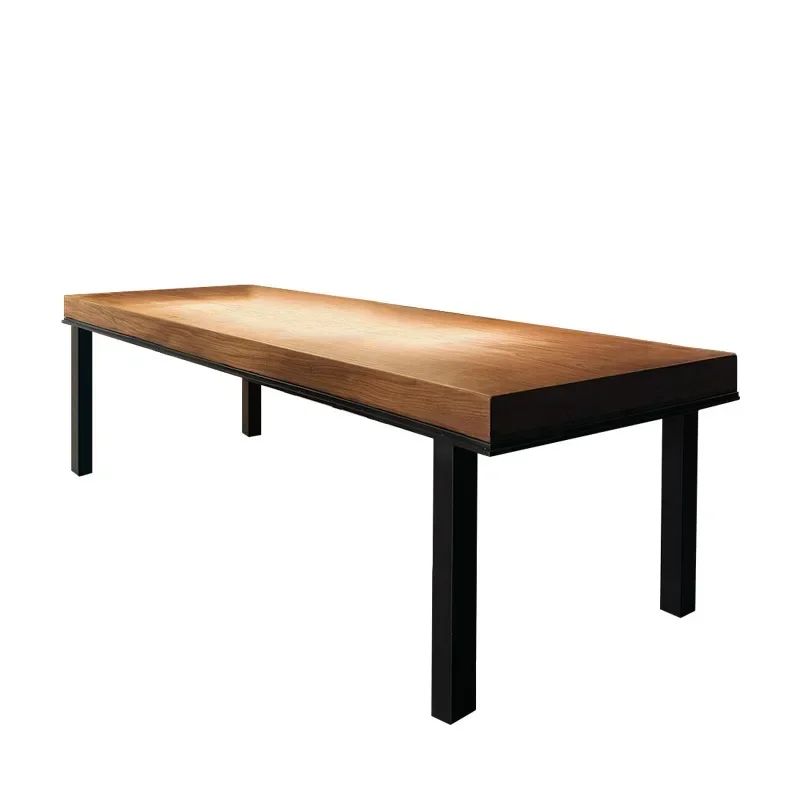 

Creative Style Solid Wood Large Dining Table Designer Desk Workbench Log Work Table Simple Computer Desk