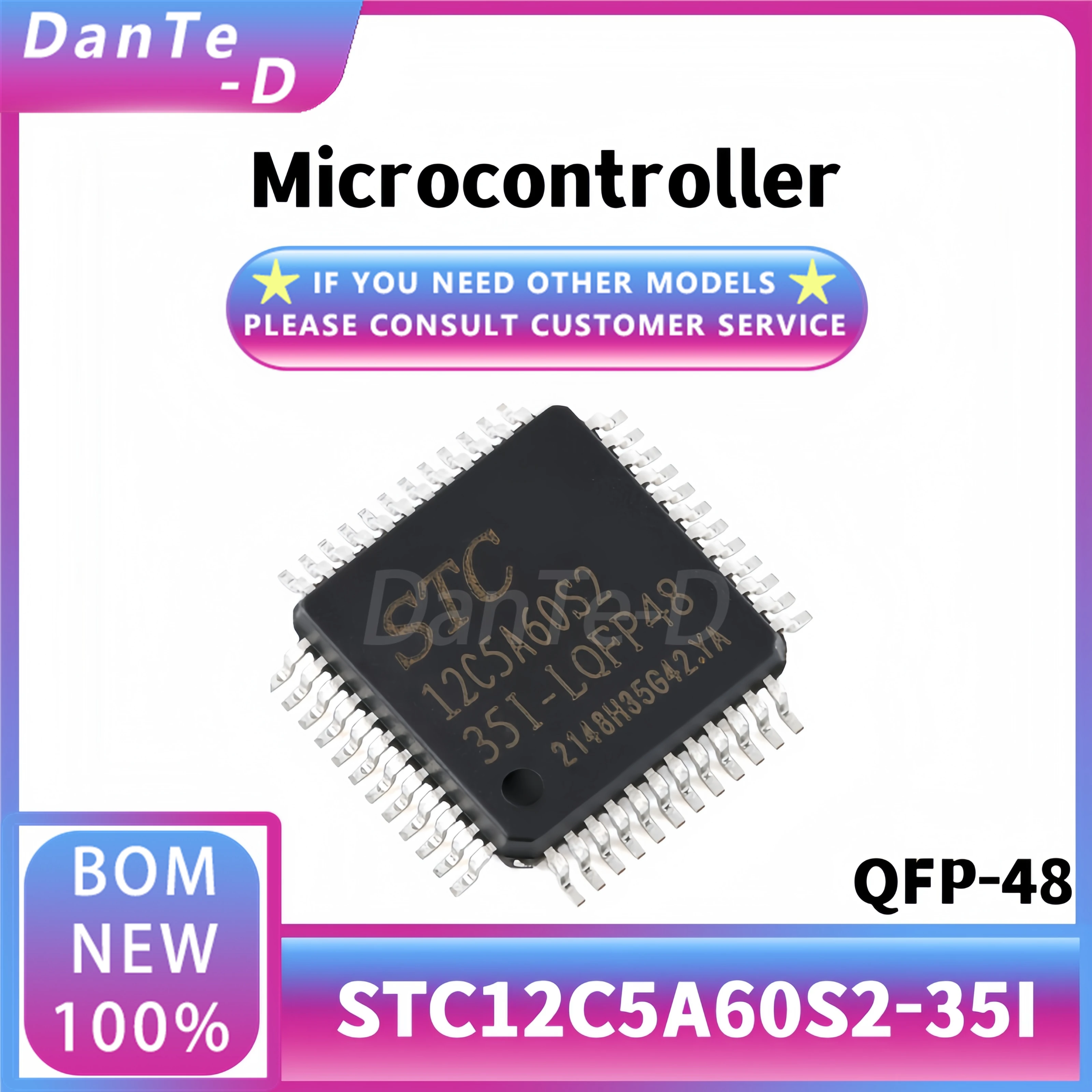 STC12C5A60S2-35I-LQFP48G LQFP-48 single chip microcontroller original authentic