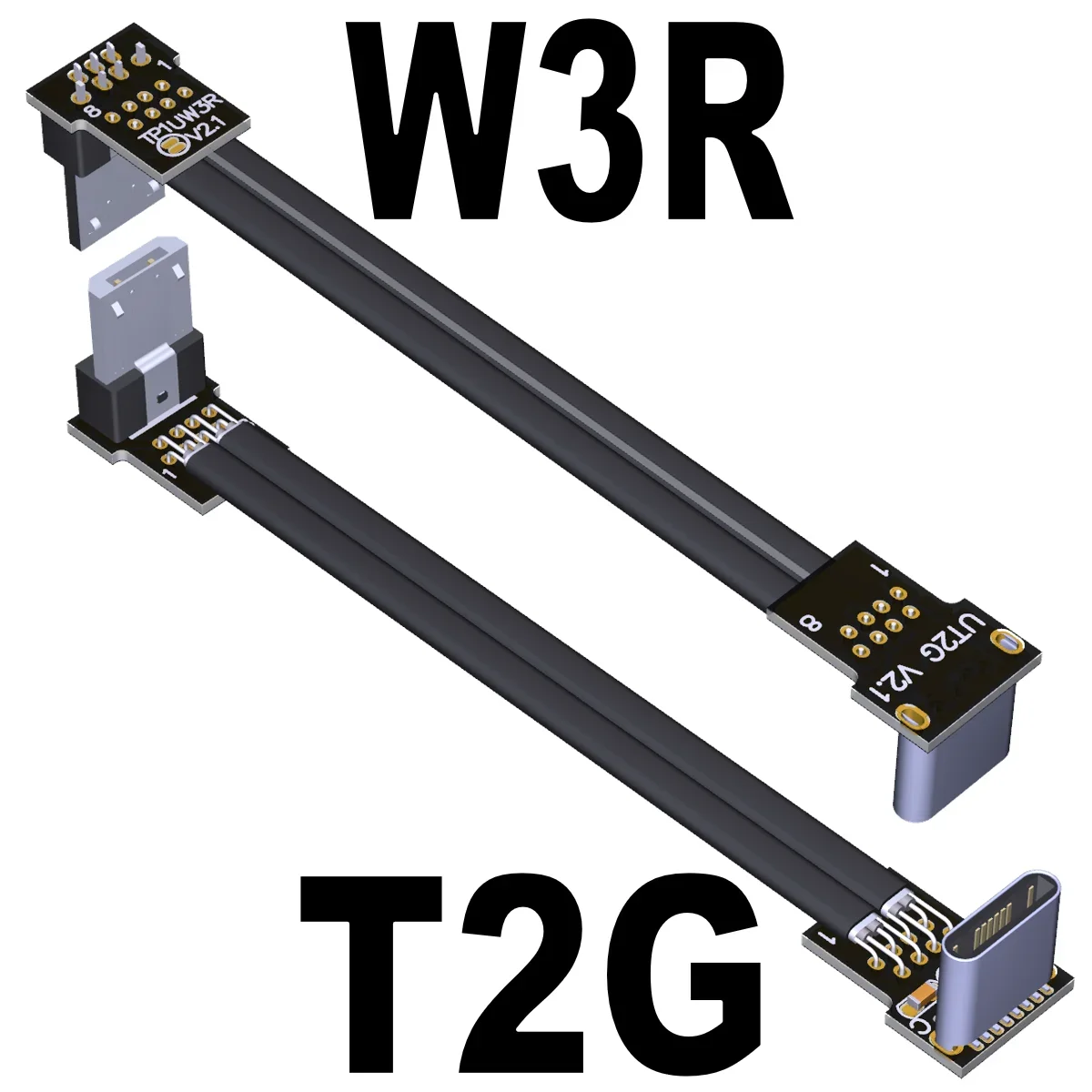 8P FFC Type-C USB 2.0 Micro B Extension Ribbon Cable Fold 90 FPV Ultra-Slim Flat Soft Flexible FPC Charging Data Shielding Cable