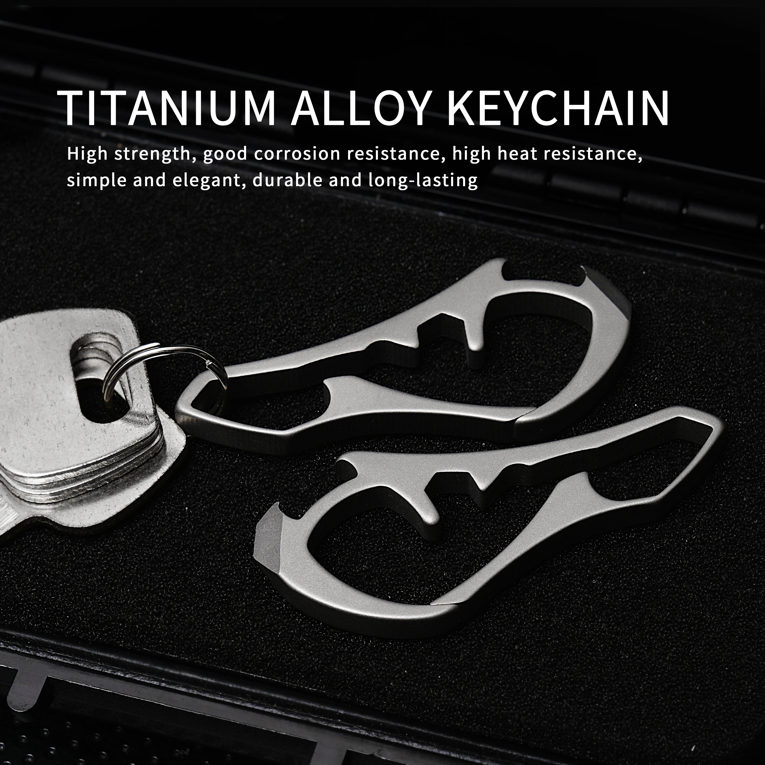 

New Titanium Alloy Alien Keychain Bottle Opener Personalized Creativity Neutral Gift Mini Outdoor EDC Tool