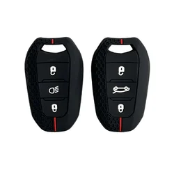 1PC Silicone Car Key Case Cover for Citroen C2 C3 C5 X7 C4 Picasso Berlingo for Peugeot 208 308 408 508 3008 4008 5008 Smart Key