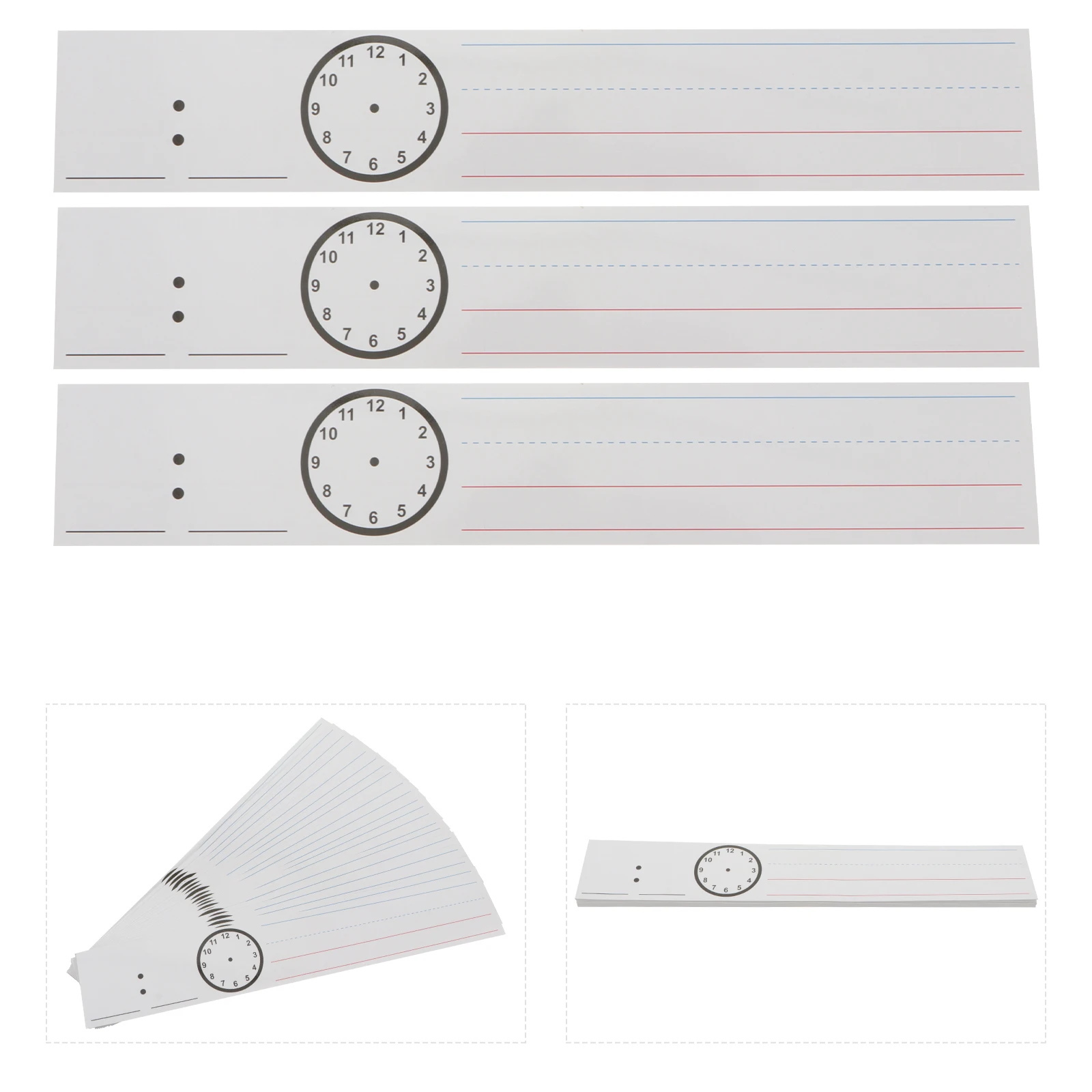20 Pcs Flash Card Office Supplies Dry Erase Board Sentence Strips for Teachers Dividing Line Paper