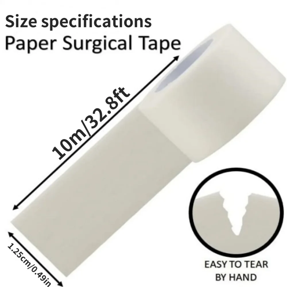 Hypoallergenic Medical Adhesive Tape - Ideal for Securely Fixing Dressings & Devices - Skin-friendly, Strong Hold