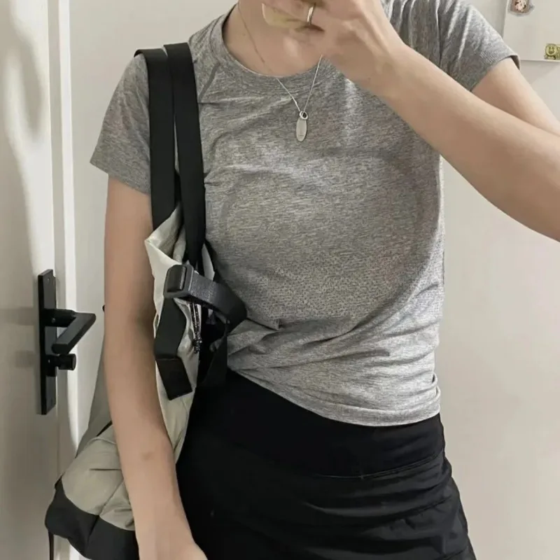 

Yoga Short-sleeved Short Race2.0 Same Women's Sports Tops High Elastic Quick-drying Running Fitness T-shirt