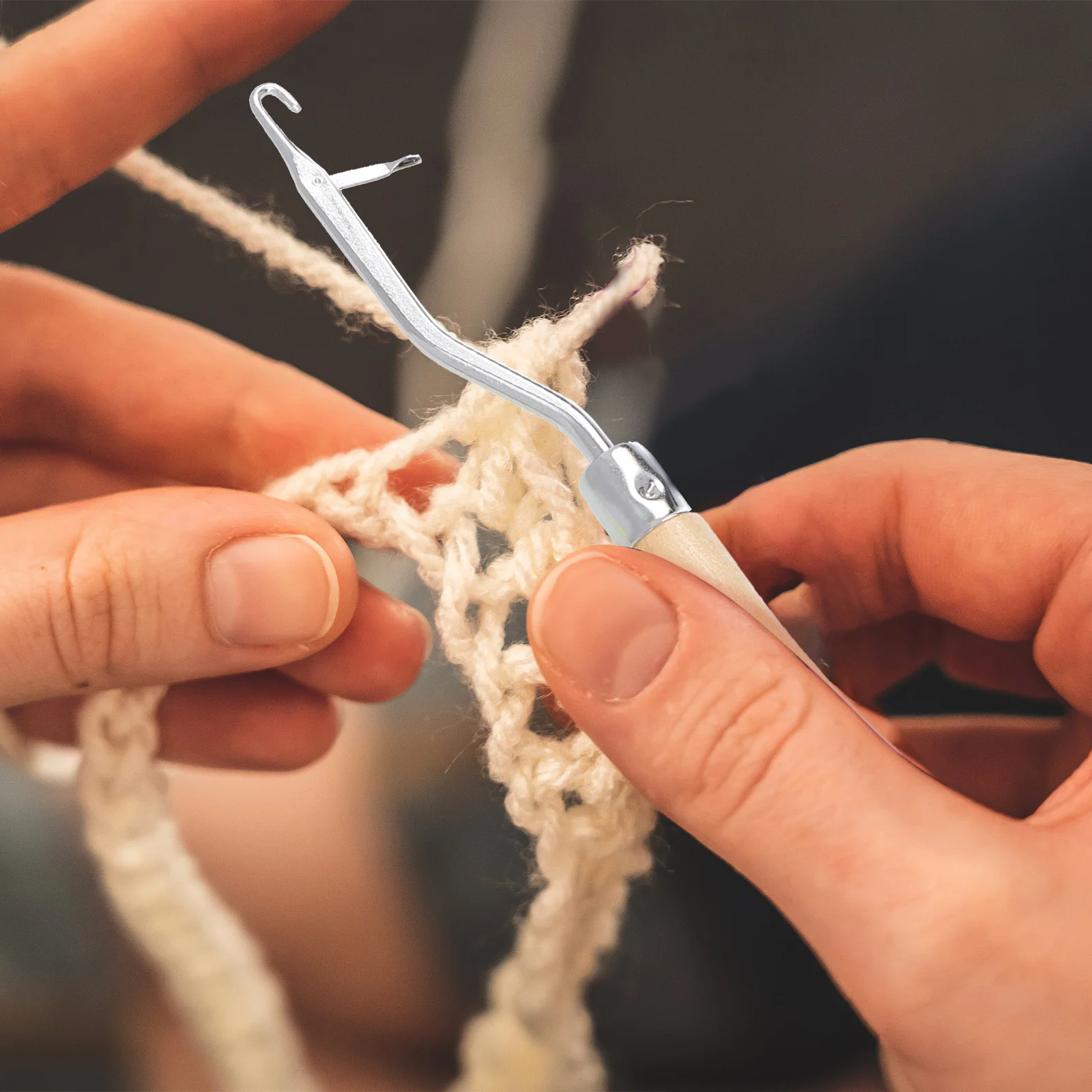 

1Set Hook Needle Set Professional Practical Smooth Surface Comfortable Hold Multipurpose Knitting Tool Accessories