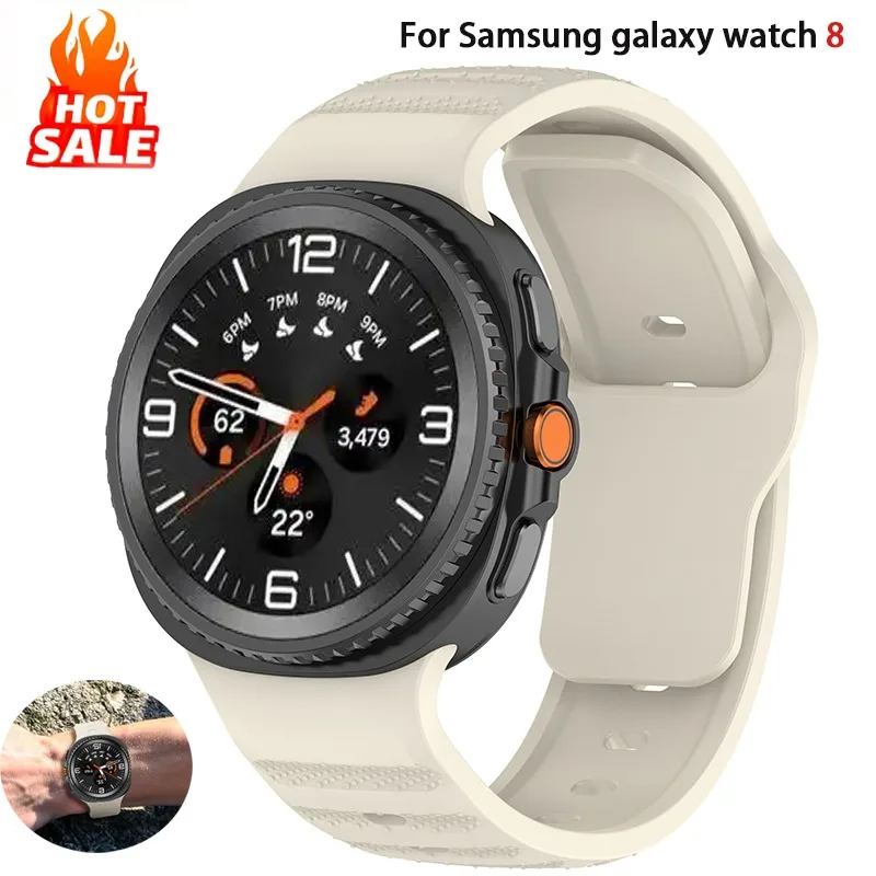 Сменные ремни-браслеты для Galaxy Watch 8, силиконовый ремешок 40/44 мм для Samsung Galaxy Watch 8, классический спортивный ремешок для часов 46 мм