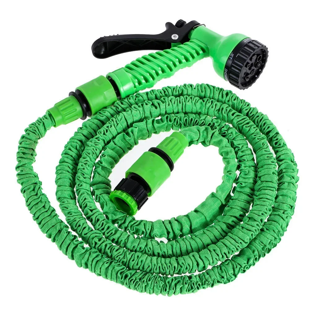 

7 Modes Water Gun Expandable Hose Kit 25/50FT Flexible Pipe Garden Watering Car Washing Hose Clearing Adjustable Spray Water Gun