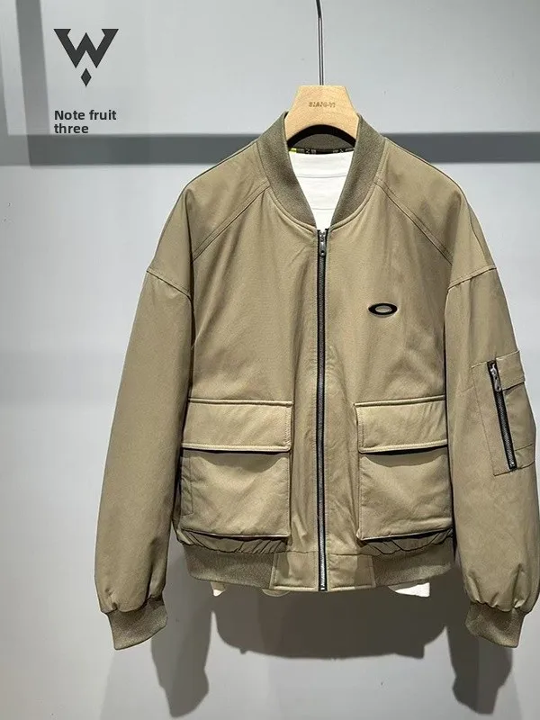 

Новинка: Мужская повседневная теплая куртка-пуховик из полиэстера с 90% белым утиным пухом, в бейсбольном стиле, короткая, зимняя